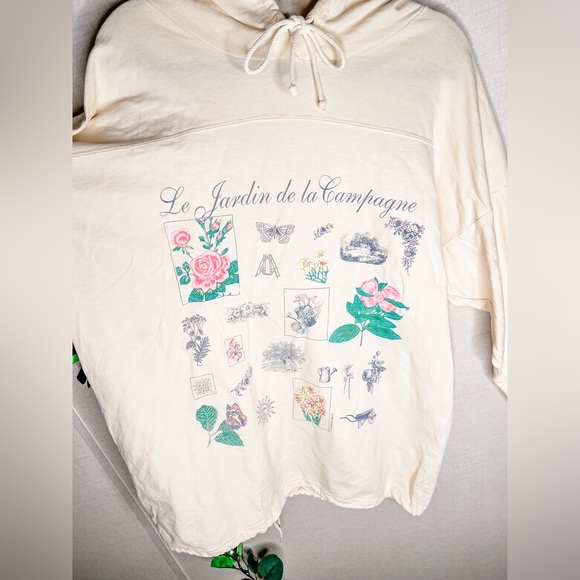 Vintage Faded Glory Gardening Motif Hoodie 100% Cotton - Picture 2 of 10
